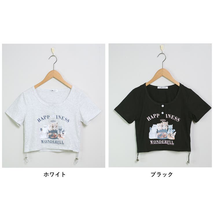 冬新作 猫プリント サイドシャーリング | ShopNikoNiko | 詳細画像2 