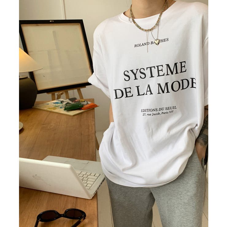 ホワイト | 冬新作 英字ロゴ オーバーサイズ | ShopNikoNiko