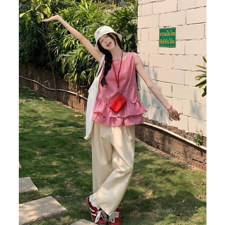 冬新作 ギンガムチェック ティアードフリル | ShopNikoNiko | 詳細画像15 