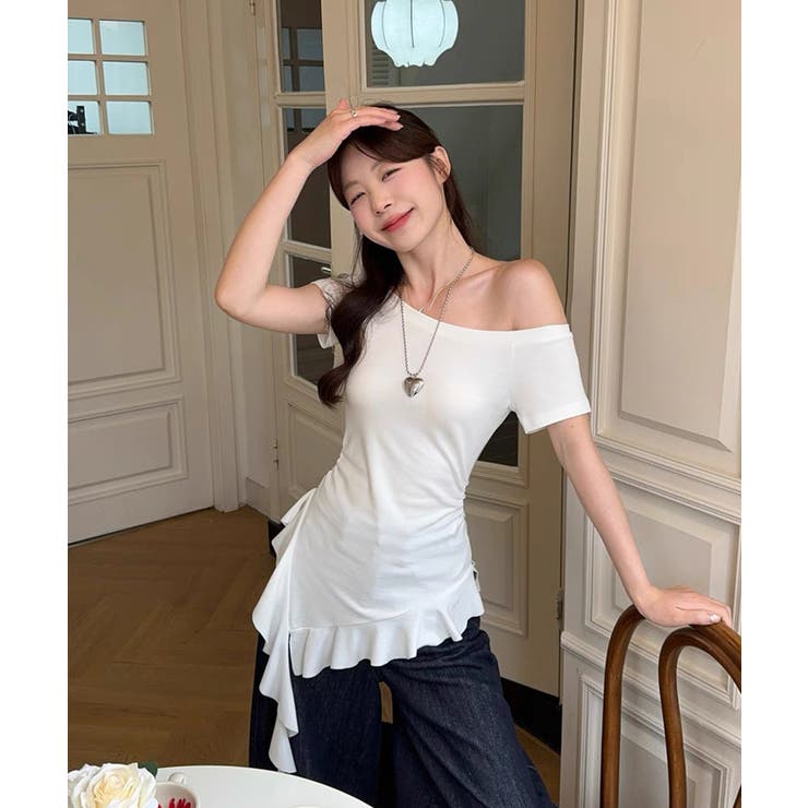 冬新作 ワンショルダー アシメフリル | ShopNikoNiko | 詳細画像5 