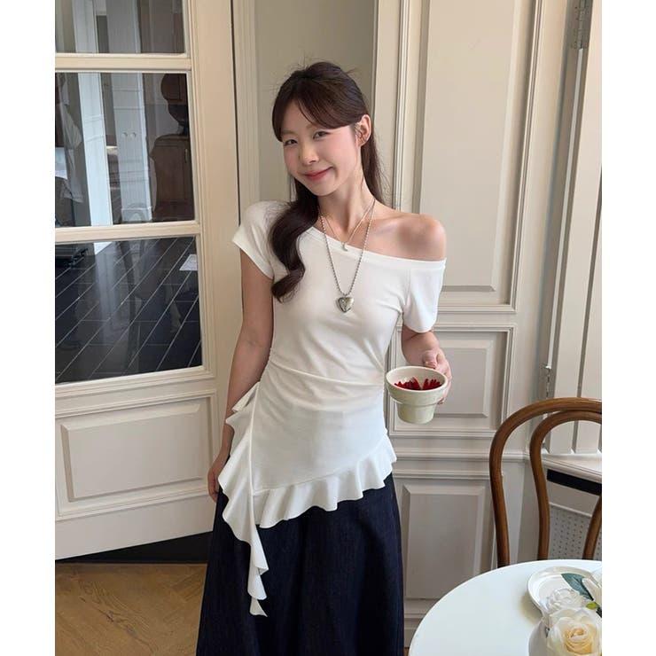 冬新作 ワンショルダー アシメフリル | ShopNikoNiko | 詳細画像6 