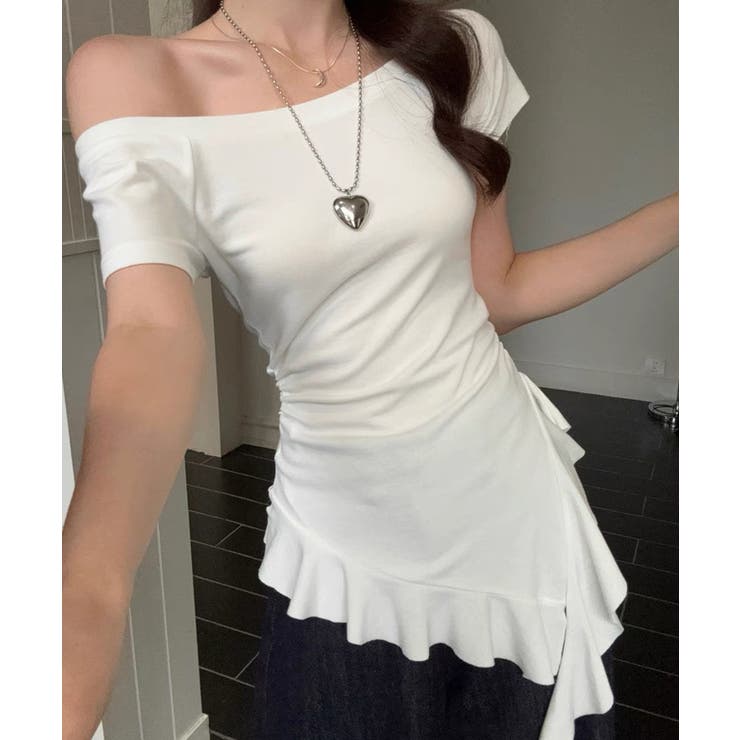 冬新作 ワンショルダー アシメフリル | ShopNikoNiko | 詳細画像7 