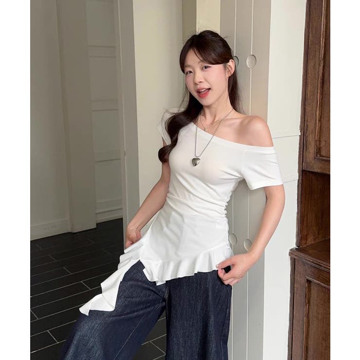 冬新作 ワンショルダー アシメフリル | ShopNikoNiko | 詳細画像8 