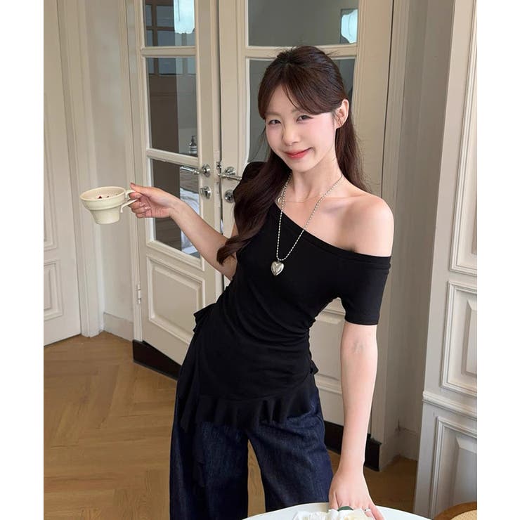 冬新作 ワンショルダー アシメフリル | ShopNikoNiko | 詳細画像9 