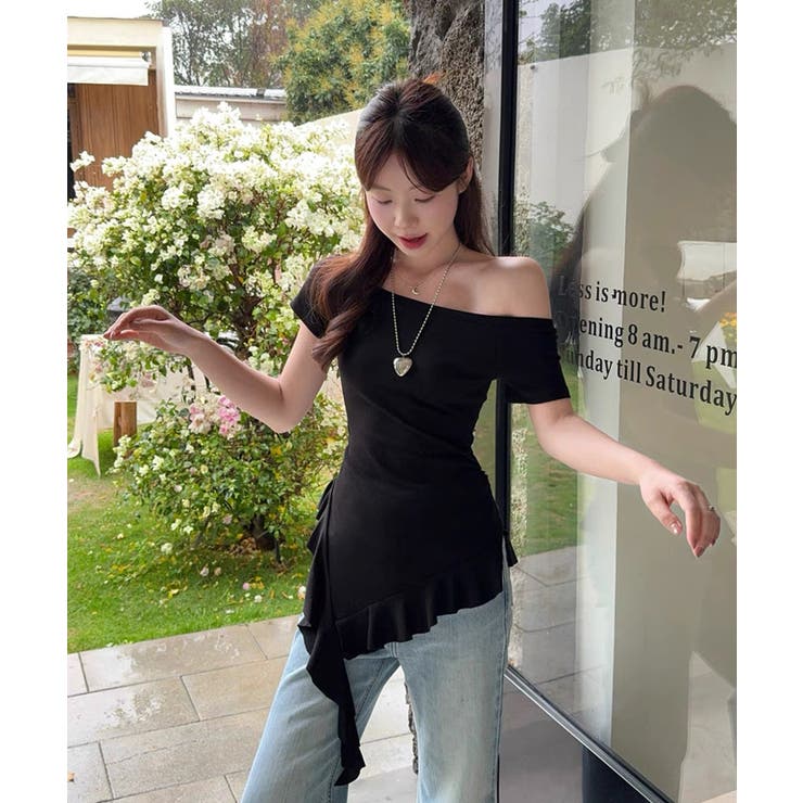 冬新作 ワンショルダー アシメフリル | ShopNikoNiko | 詳細画像11 