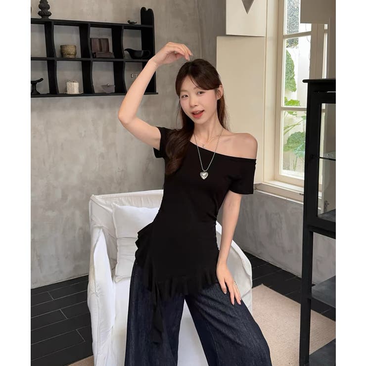 冬新作 ワンショルダー アシメフリル | ShopNikoNiko | 詳細画像12 