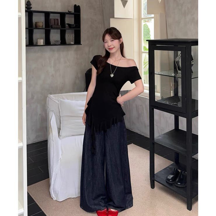 冬新作 ワンショルダー アシメフリル | ShopNikoNiko | 詳細画像13 