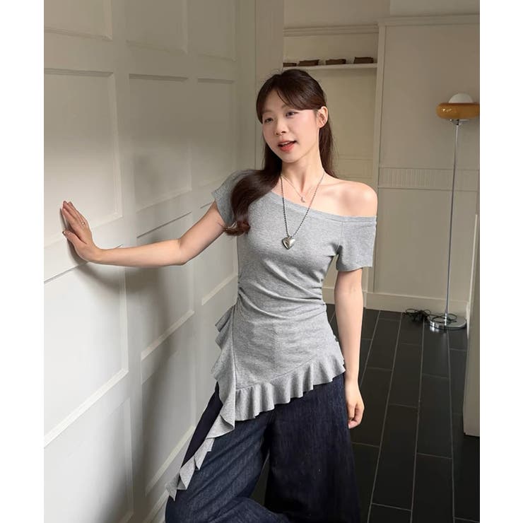 冬新作 ワンショルダー アシメフリル | ShopNikoNiko | 詳細画像15 