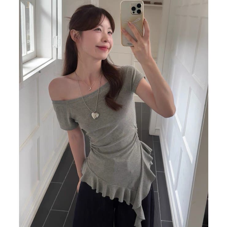 冬新作 ワンショルダー アシメフリル | ShopNikoNiko | 詳細画像17 