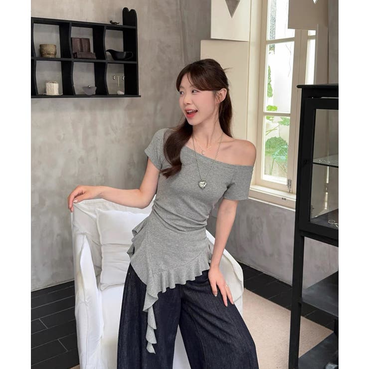 冬新作 ワンショルダー アシメフリル | ShopNikoNiko | 詳細画像18 