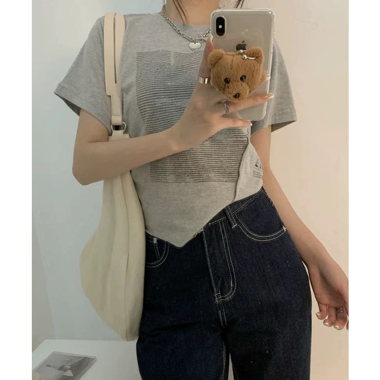 冬新作 ロゴプリント アシンメトリー | ShopNikoNiko | 詳細画像14 