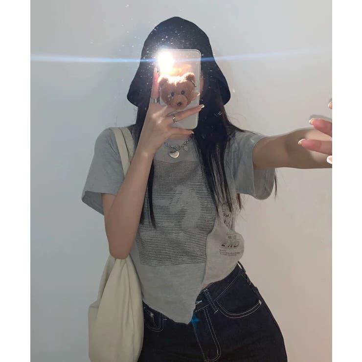 冬新作 ロゴプリント アシンメトリー | ShopNikoNiko | 詳細画像18 