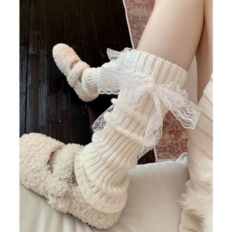 冬新作 レースリボン付き リブニット | ShopNikoNiko | 詳細画像7 