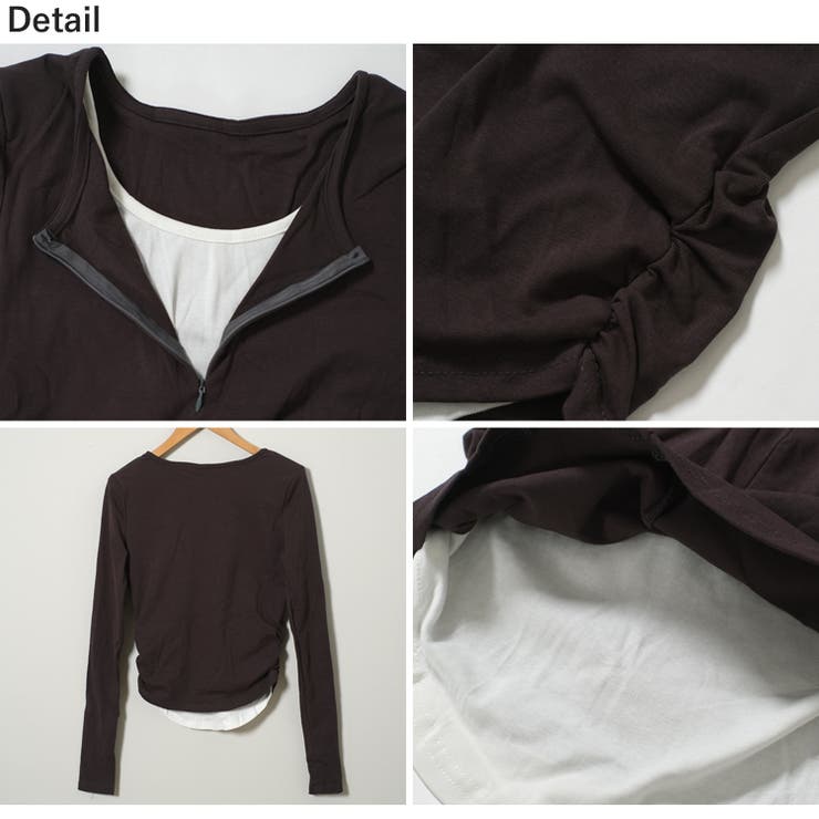 春新作 レイヤード風 フィンガーホール付き | ShopNikoNiko | 詳細画像16 