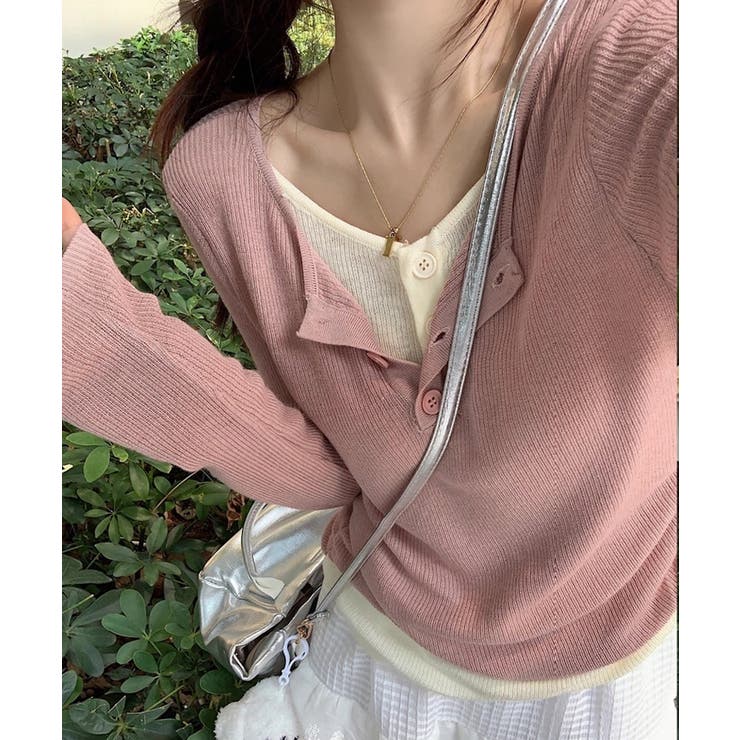 春新作 レイヤード風 ヘンリーネック | ShopNikoNiko | 詳細画像9 