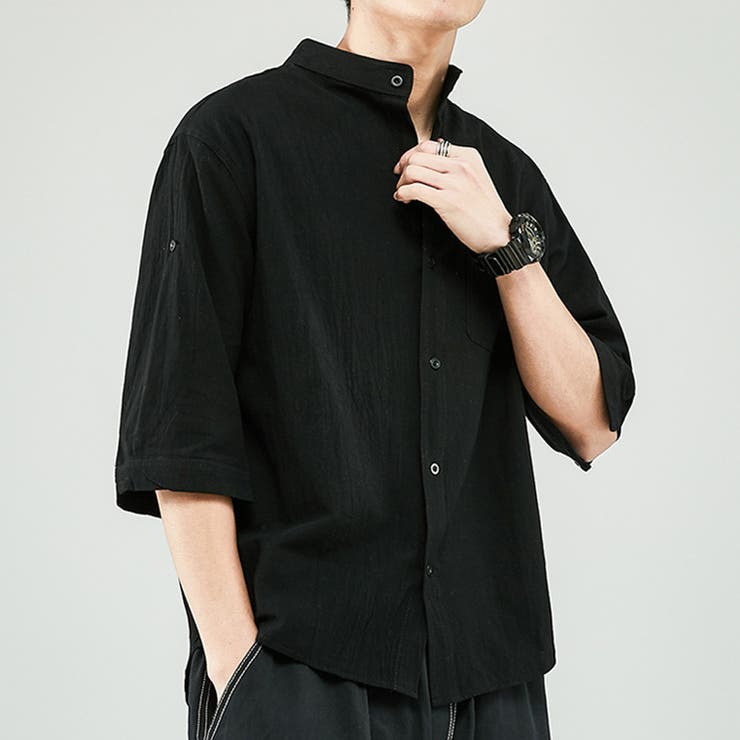 シャツ メンズ 7分袖シャツ[品番：JRKW0004985]｜shoppinggo