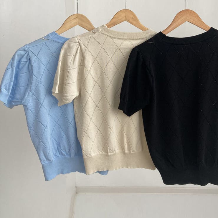 ラインストーン付 ニット メッシュ | shoppinggo | 詳細画像5 