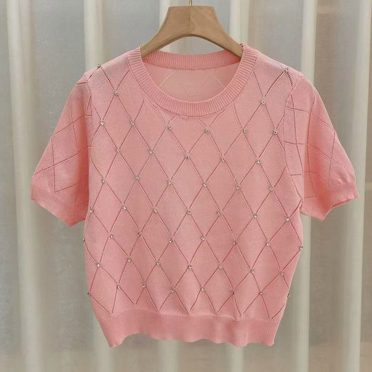 ラインストーン付 ニット メッシュ | shoppinggo | 詳細画像10 