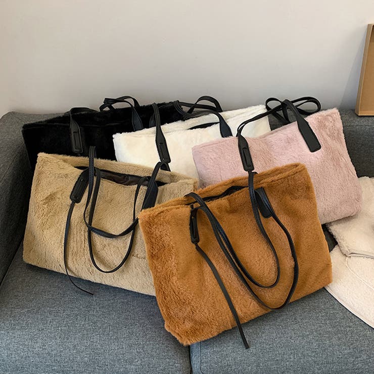 トートバッグ ファーバッグ ふわふわ | shoppinggo | 詳細画像4 