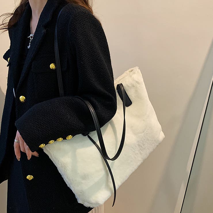 トートバッグ ファーバッグ ふわふわ | shoppinggo | 詳細画像11 