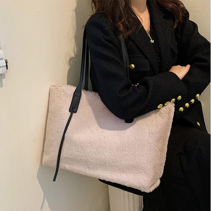 ピンク | トートバッグ ファーバッグ ふわふわ | shoppinggo