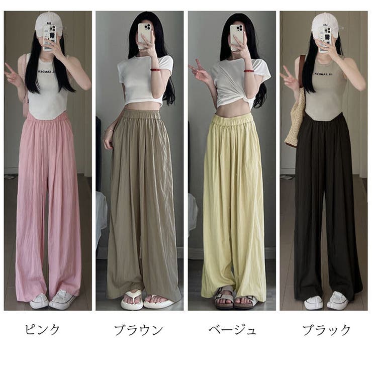 夏服 ワイドパンツ サマーパンツ | shoppinggo | 詳細画像2 