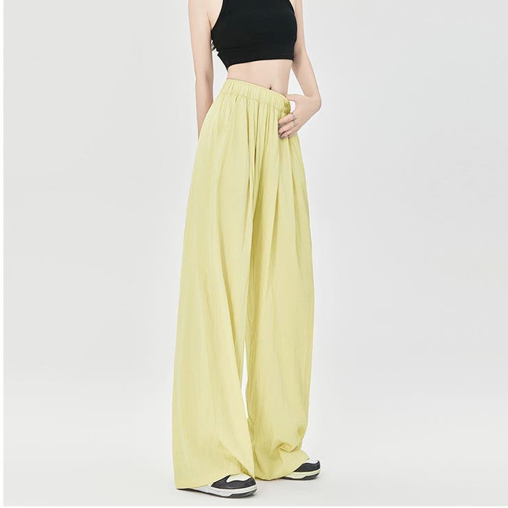 ベージュ | 夏服 ワイドパンツ サマーパンツ | shoppinggo