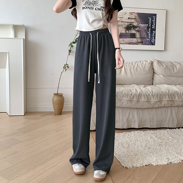 グレー | 夏服 ワイドパンツ サマーパンツ | shoppinggo