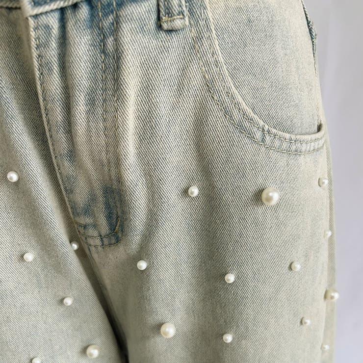 デニムパンツ パール デニムワイドパンツ[品番:JRKW0004678 デニムパンツ パール デニムワイドパンツ[品番:JRKW0004678