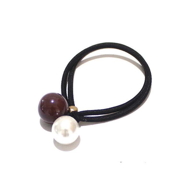 ブラック | ヘアゴム パール おしゃれ | shoppinggo