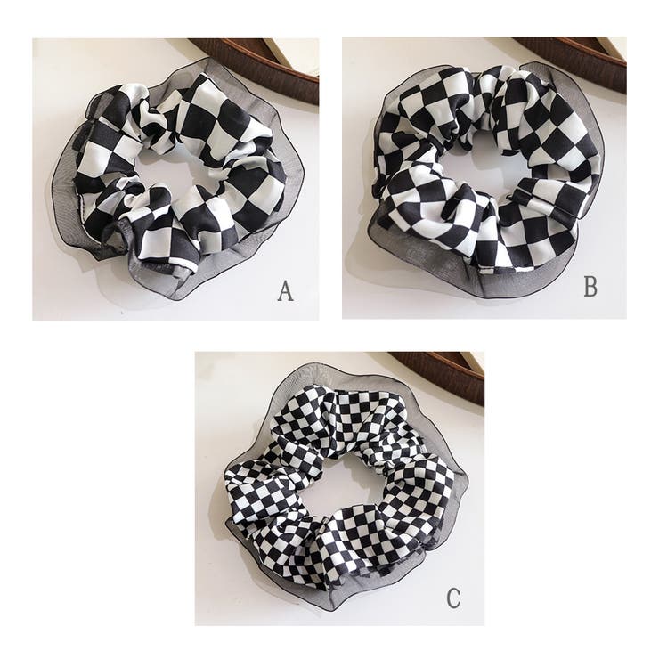 シュシュ ヘアゴム チェック柄 | shoppinggo | 詳細画像2 