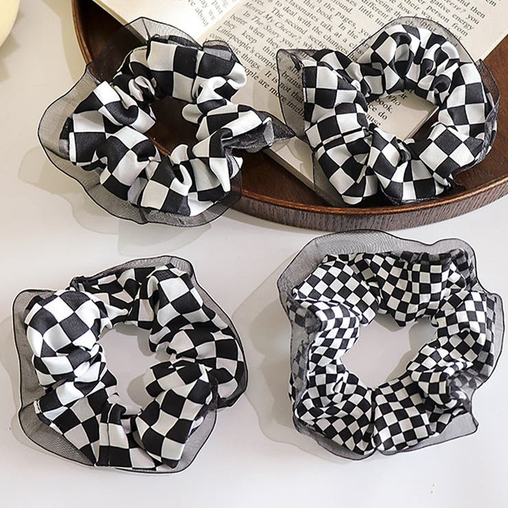 シュシュ ヘアゴム チェック柄 | shoppinggo | 詳細画像3 