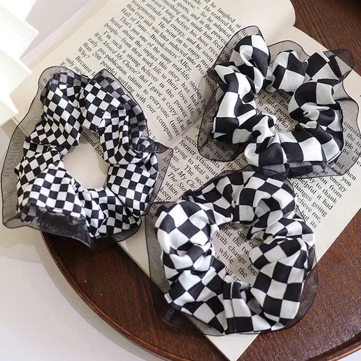 シュシュ ヘアゴム チェック柄 | shoppinggo | 詳細画像4 