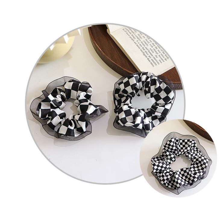 シュシュ ヘアゴム チェック柄 | shoppinggo | 詳細画像5 