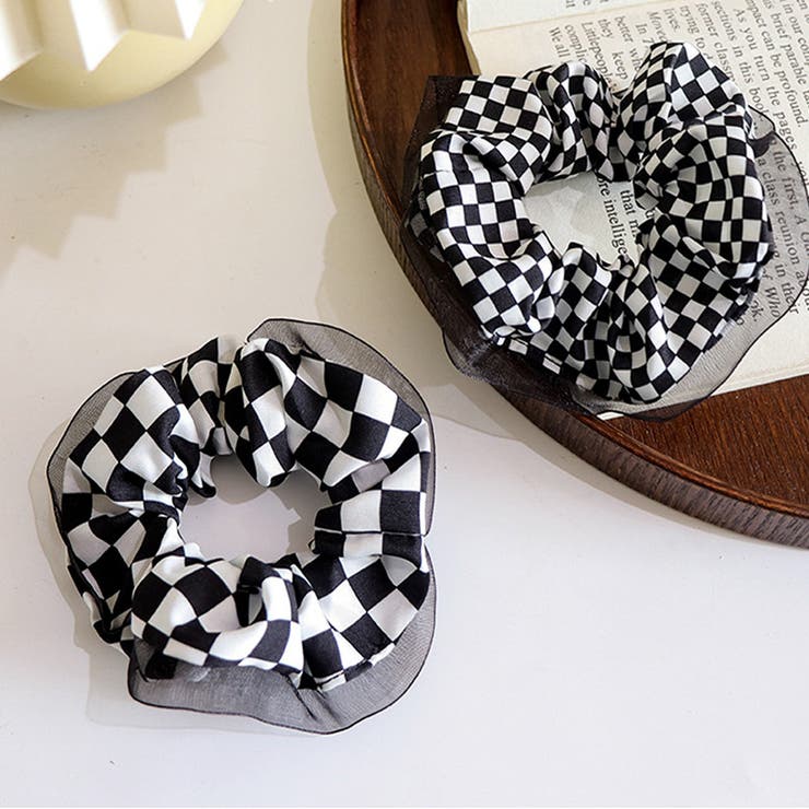 シュシュ ヘアゴム チェック柄 | shoppinggo | 詳細画像7 
