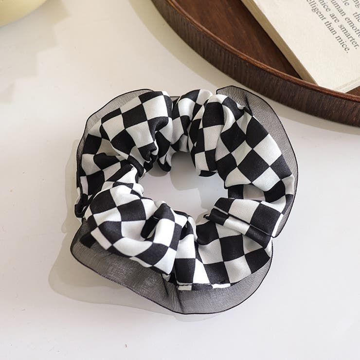 B | シュシュ ヘアゴム チェック柄 | shoppinggo