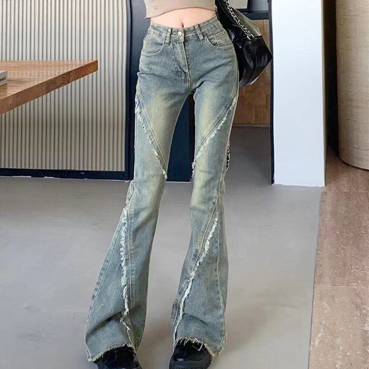 フレアパンツ デニムパンツ レディース | shoppinggo | 詳細画像2 