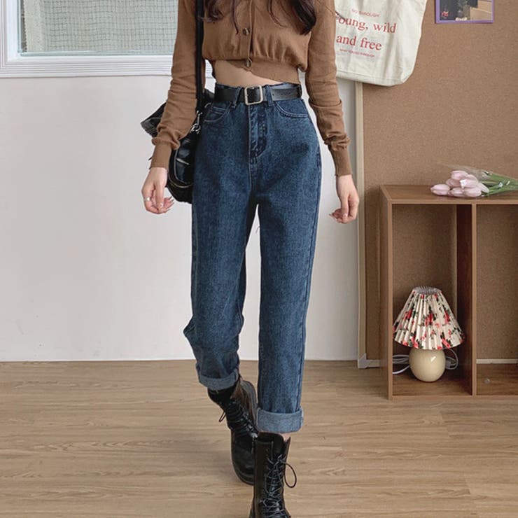 ブルー | デニムパンツ レディース アンクル丈 | shoppinggo