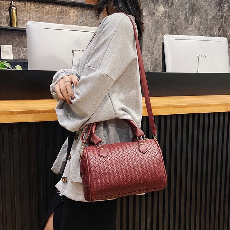 ワインレッド | ドラムバッグ ミニ ショルダーバッグ | shoppinggo