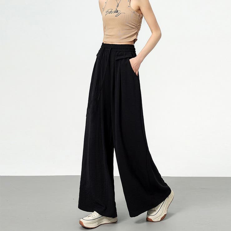 ワイドパンツ ガウチョパンツ ハイウエスト | shoppinggo | 詳細画像13 