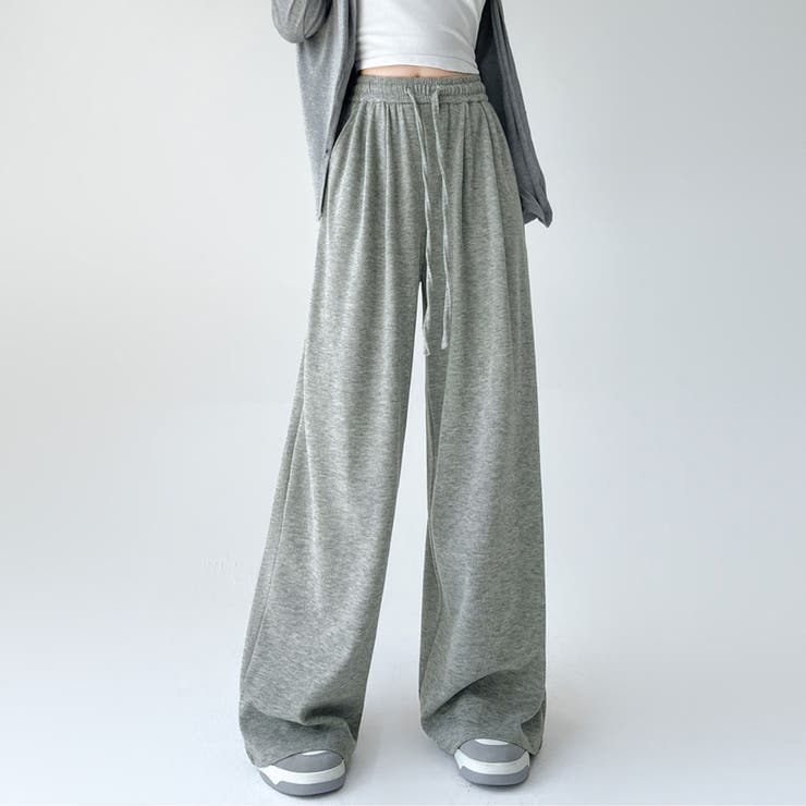ライトグレー | ワイドパンツ レディース ストレート | shoppinggo
