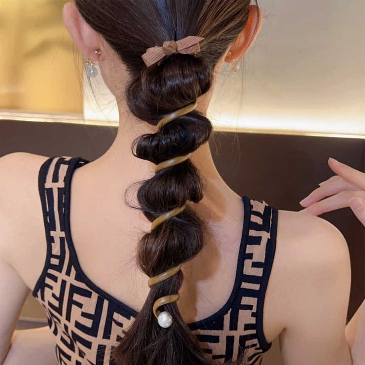 プリングヘアゴム くるくる ヘアアクセサリー | shoppinggo | 詳細画像12 