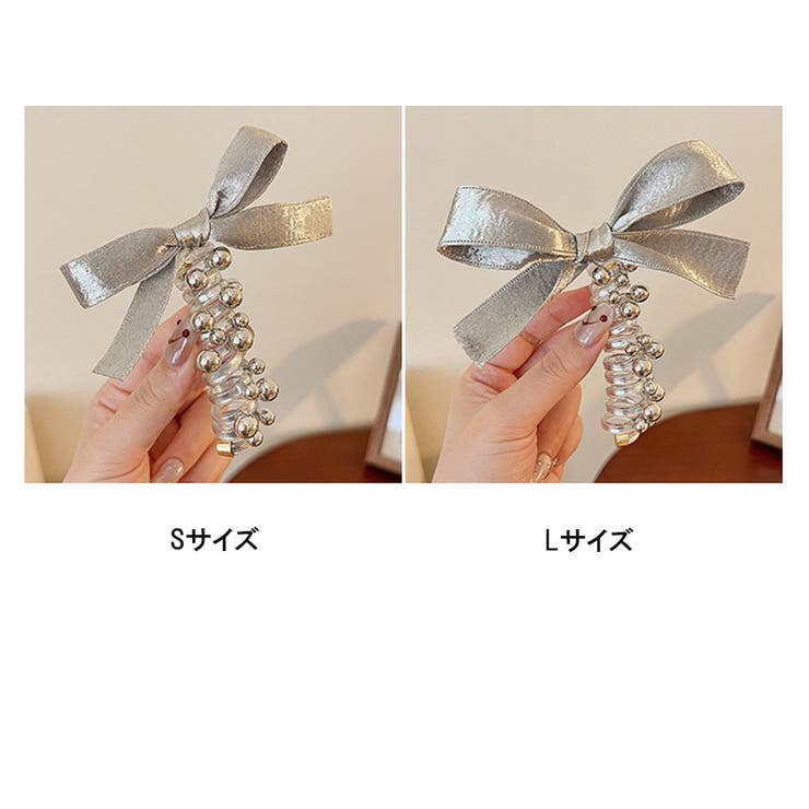送料無料 百貨店 プリングヘアゴム リボンヘアゴム くるくる[品番：JRKW0005009 ヘアゴム