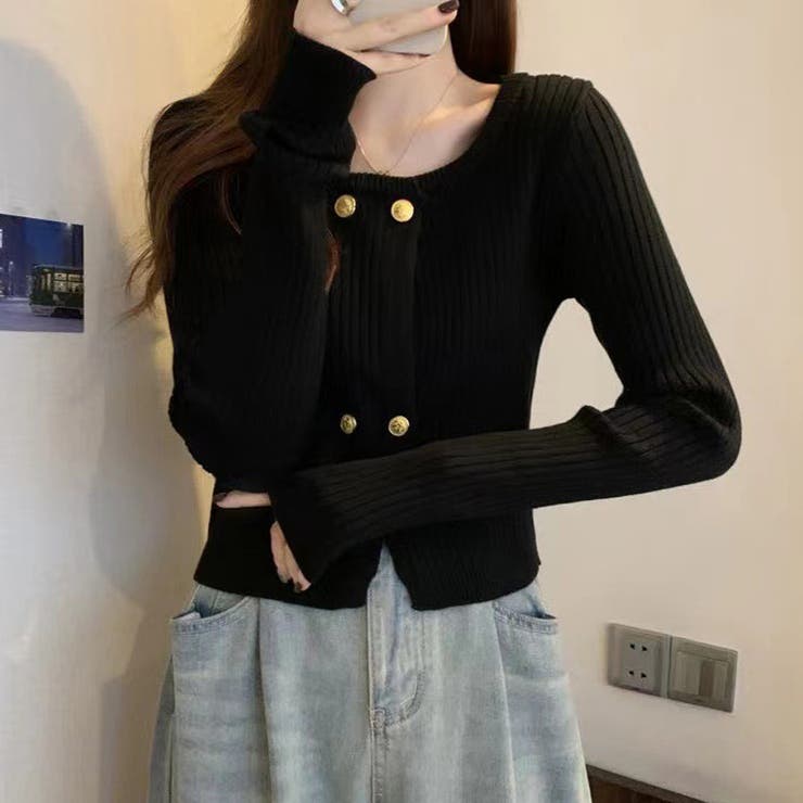 リブニット ショート丈 ラウンドネック | shoppinggo | 詳細画像5 