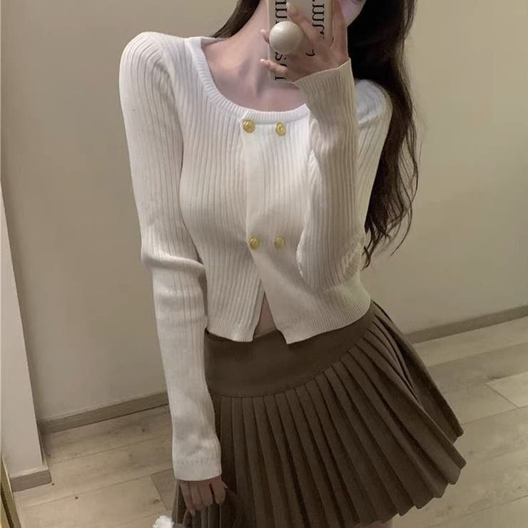 リブニット ショート丈 ラウンドネック | shoppinggo | 詳細画像10 