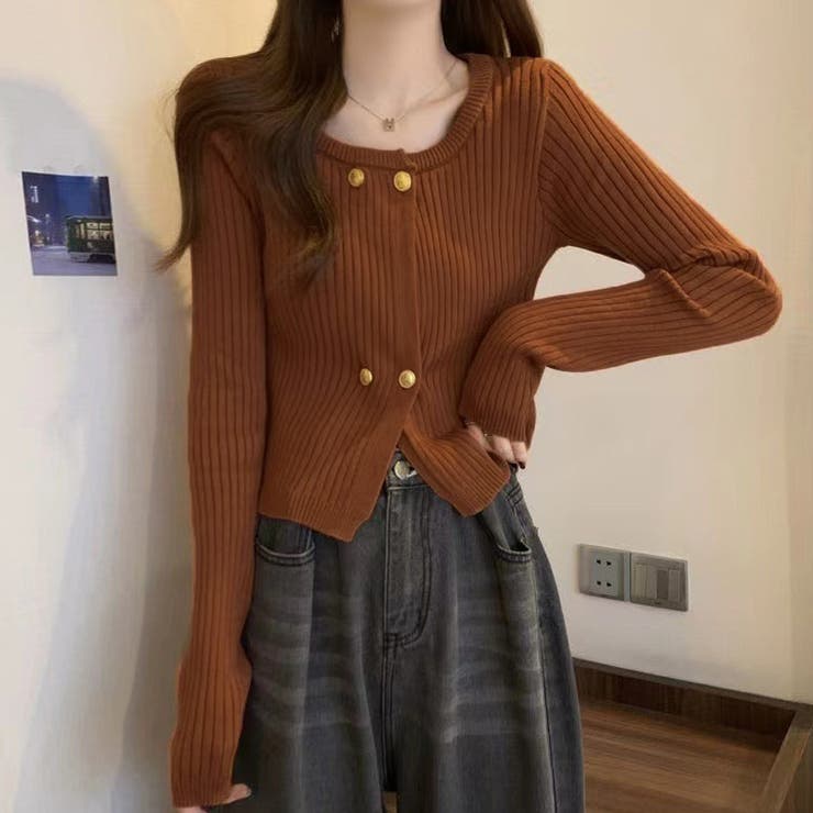 リブニット ショート丈 ラウンドネック | shoppinggo | 詳細画像12 