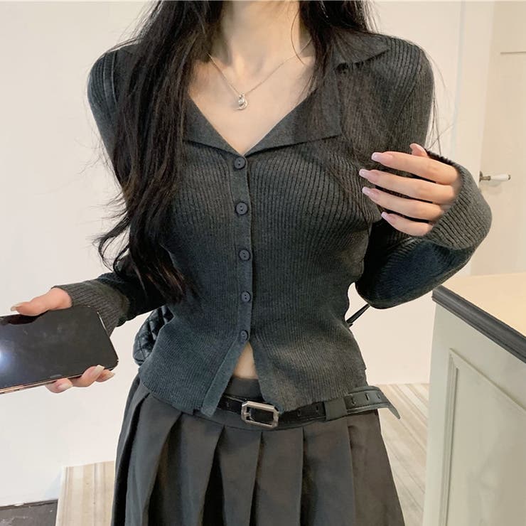 ニットトップス セーター Vネック | shoppinggo | 詳細画像13 