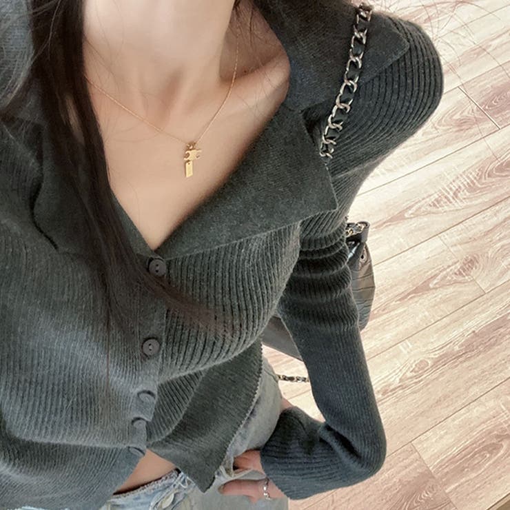 ニットトップス セーター Vネック | shoppinggo | 詳細画像16 