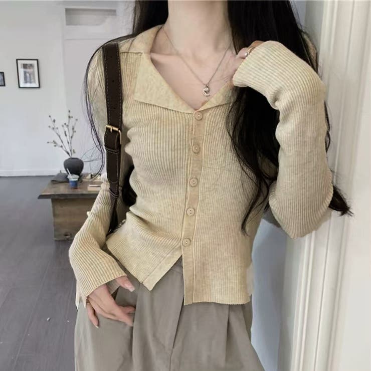 ニットトップス セーター Vネック | shoppinggo | 詳細画像17 