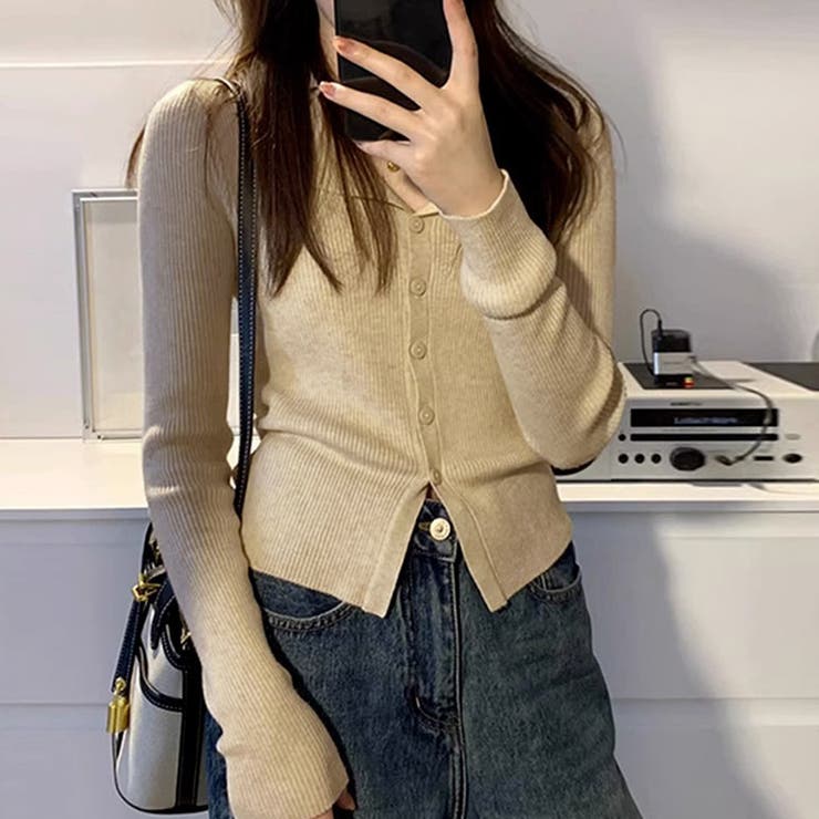 ニットトップス セーター Vネック | shoppinggo | 詳細画像18 